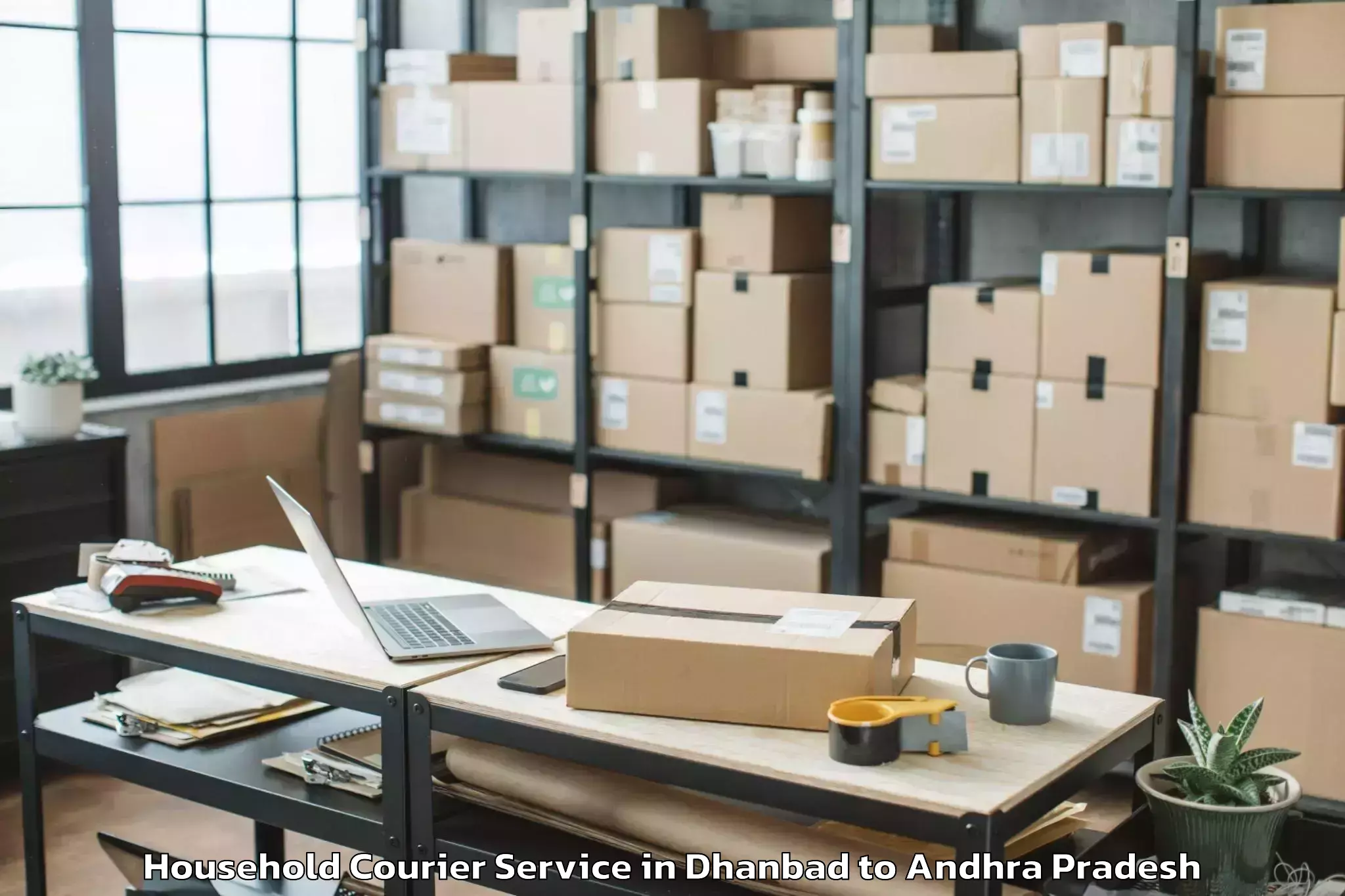 Dhanbad to Kajuluru Household Courier Booking